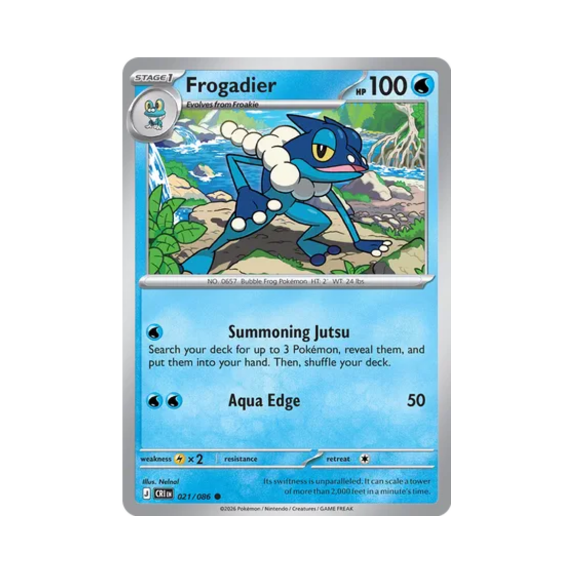 포켓몬 TCG 개굴반장 C 카오스 라이징 (영문판)(Pokemon TCG Frogadier C Chaos Rising (English Ver.))