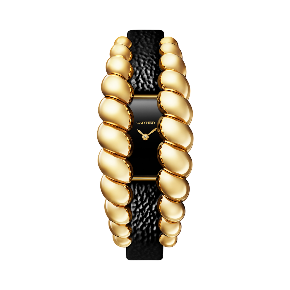 까르띠에 트레사쥬 워치 옐로우 골드 블랙 래커(Cartier Tressage Watch Yellow Gold Black Lacquer) - 1