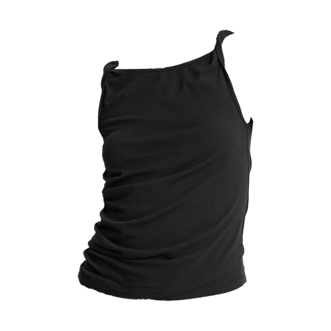 (W) 토니웩 소프트 드레이프 트위스트 슬리브리스 탑 차콜((W) Tonywack Soft Draped Twist Sleeveless Top Charcoal) - 1