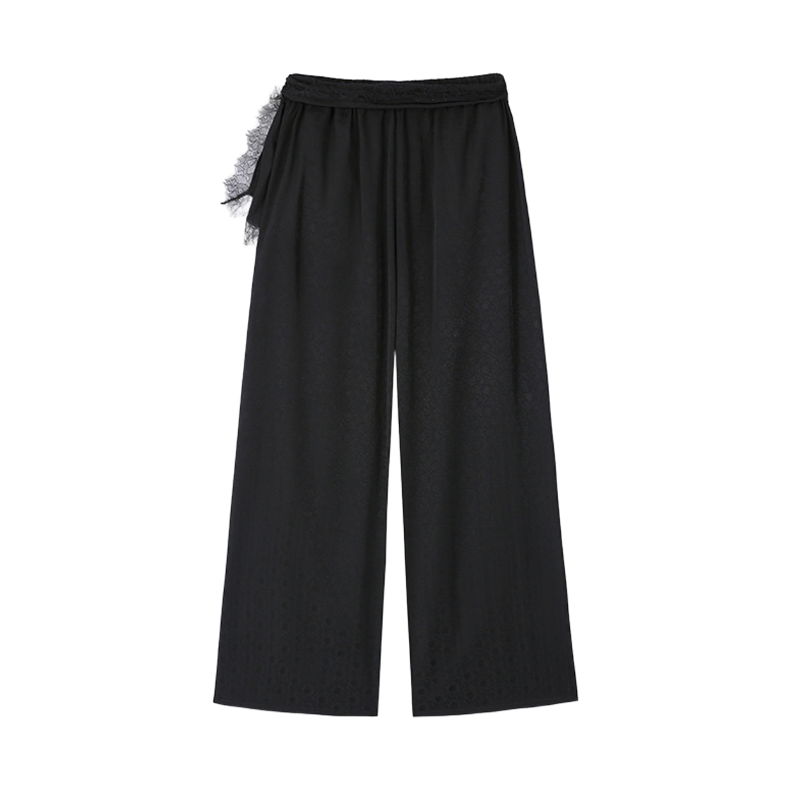 (W) 토니웩 자카드 랩 루즈핏 팬츠 블랙((W) Tonywack Jacquard Wrap Loose Fit Pants Black) - 2
