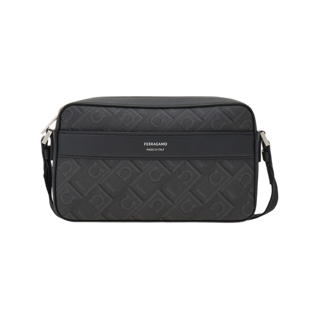 241658-779690 Ferragamo Monogram Crossbody Bag Black Grey