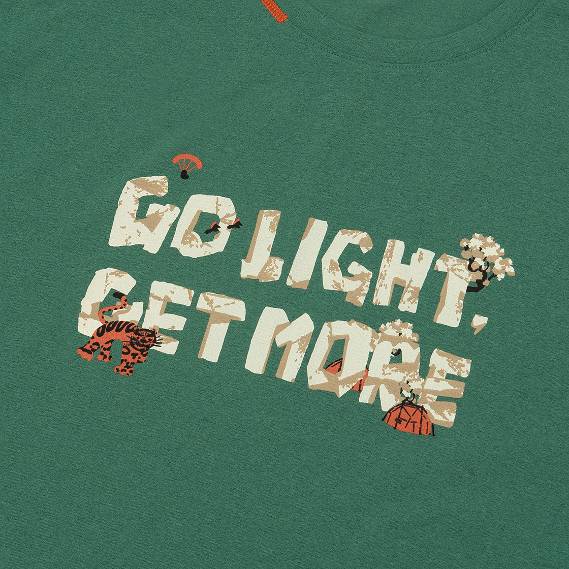 제로그램 x 산 GO LIGHT GET MORE 그래픽 티셔츠(ZEROGRAM x SANN Go Light Get More Frontgraphic SS Green) - 3