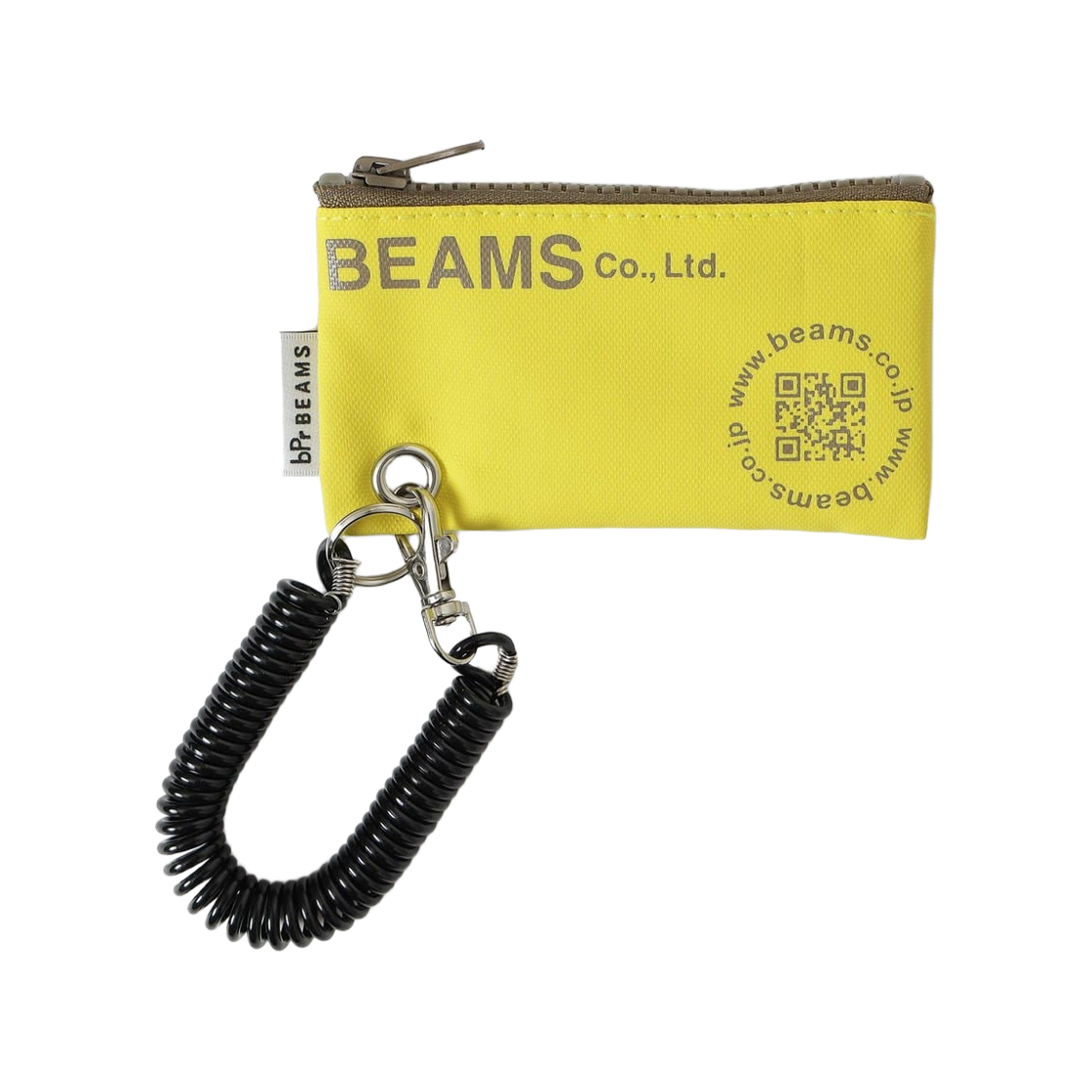 bPr 빔즈 타포린 로고 파우치 XS 옐로우(bPr Beams Tarpaulin Logo Pouch XS Yellow)
