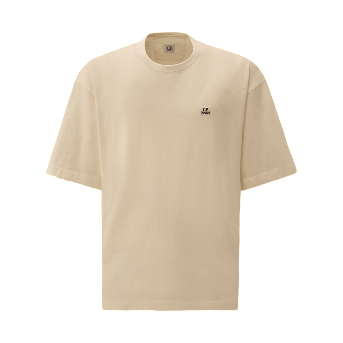 20CMTS319K110656W103 C.P. Company Compact 20/1 Jersey Short Sleeve Logo T-Shirt Gauze White - 26SS