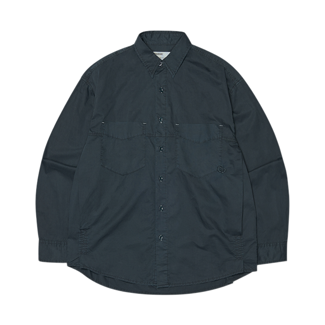 NMSS62SH03WNV NOMANUAL Overdyed Shirt Washed Navy