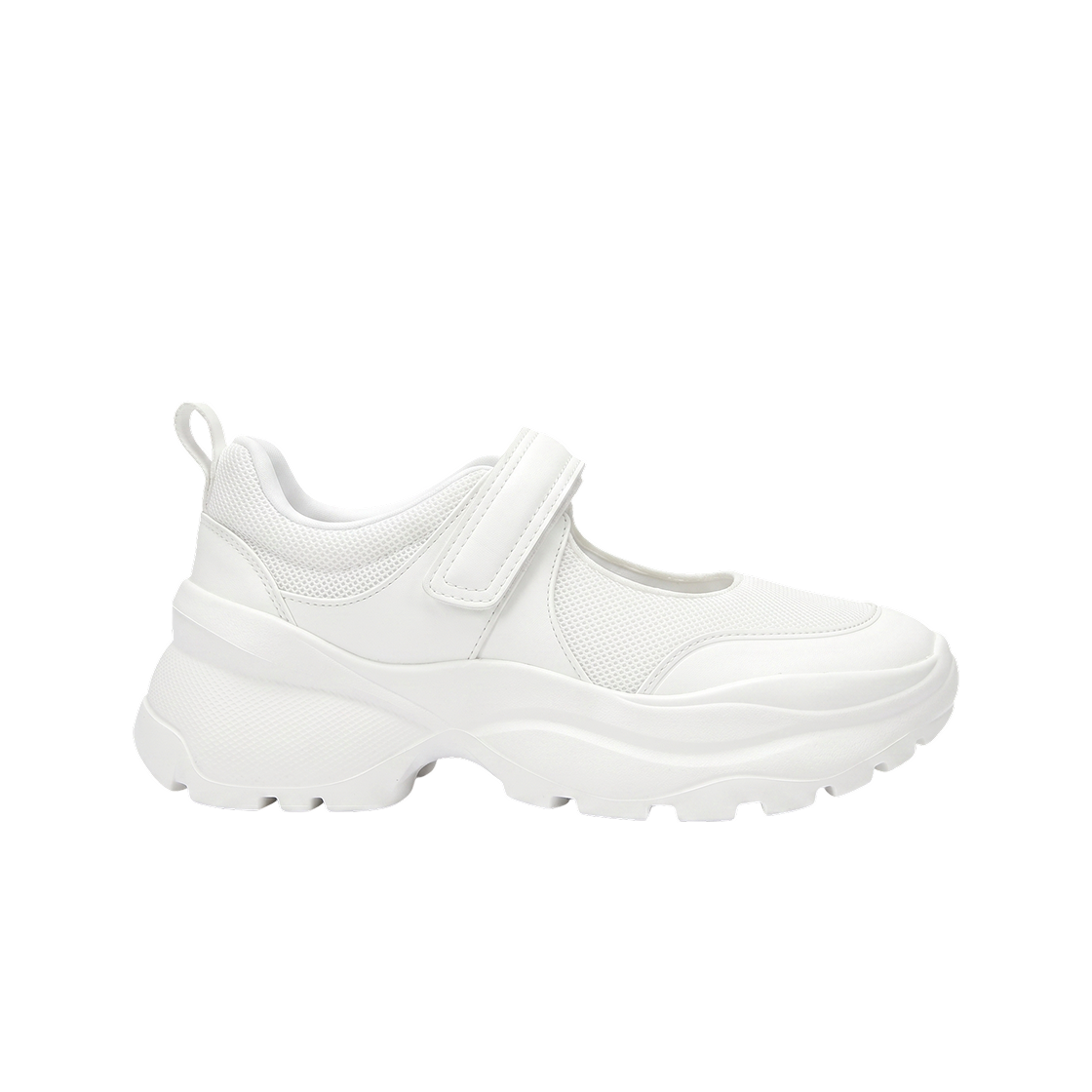 (W) GU 볼륨 솔 벨트 스니커즈 오프 화이트((W) GU Volume Sole Belt Sneakers Off White)