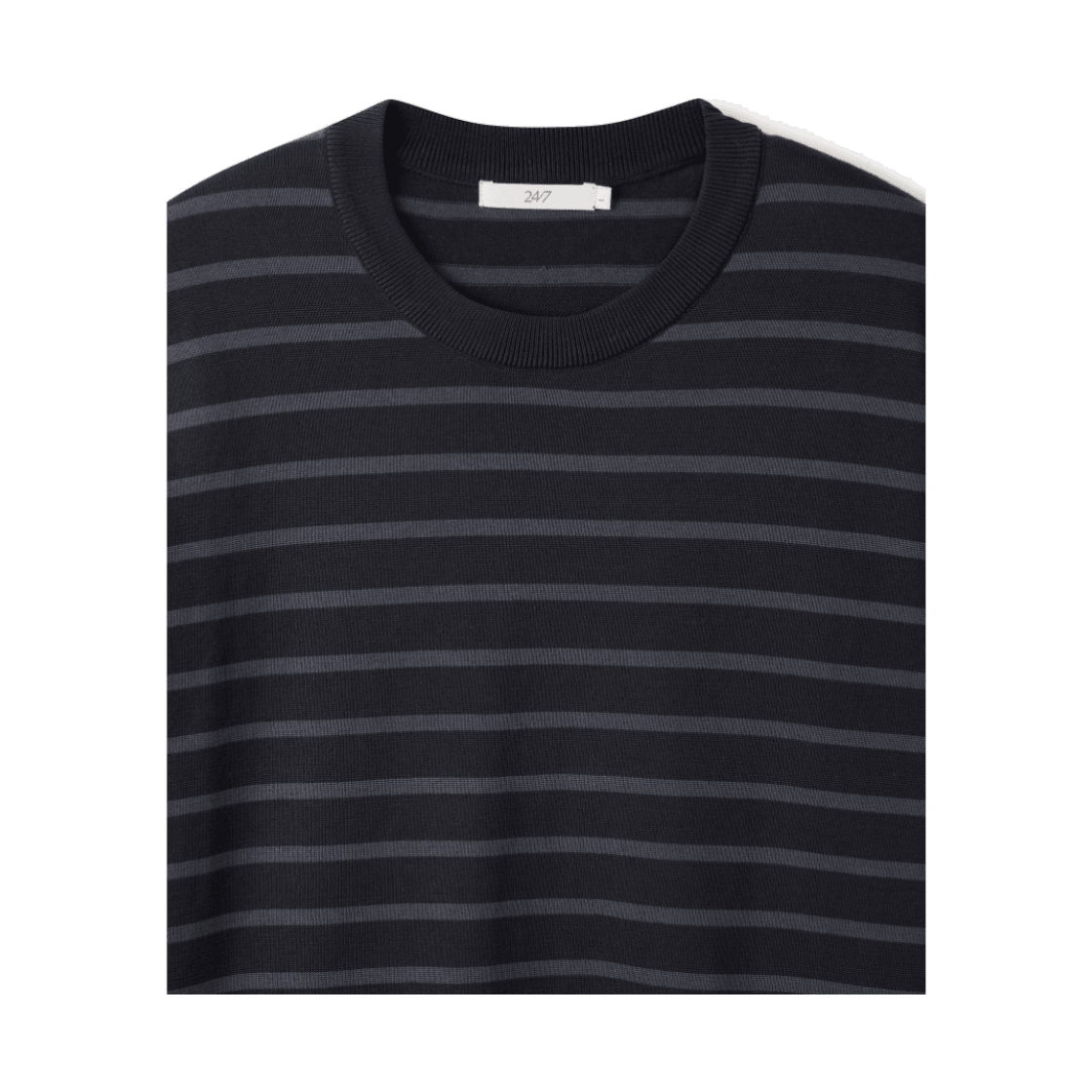 24/7 수피마 코튼 스트라이프 하프 니트 다크 네이비(24/7 Series Supima Cotton Stripe H/Knit Dark Navy) - 3