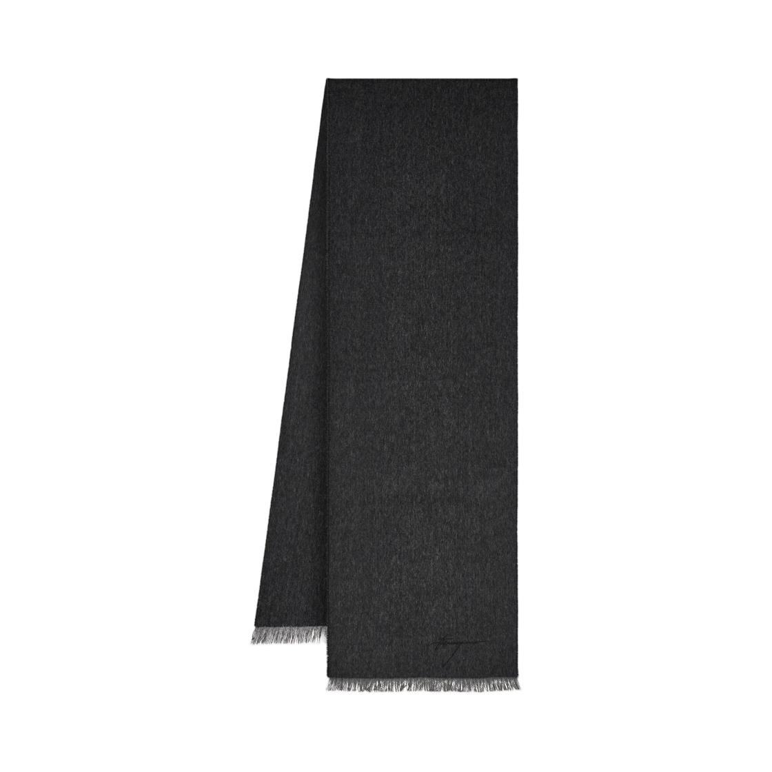 520126-779254 Ferragamo Cashmere Scarf Grey Black