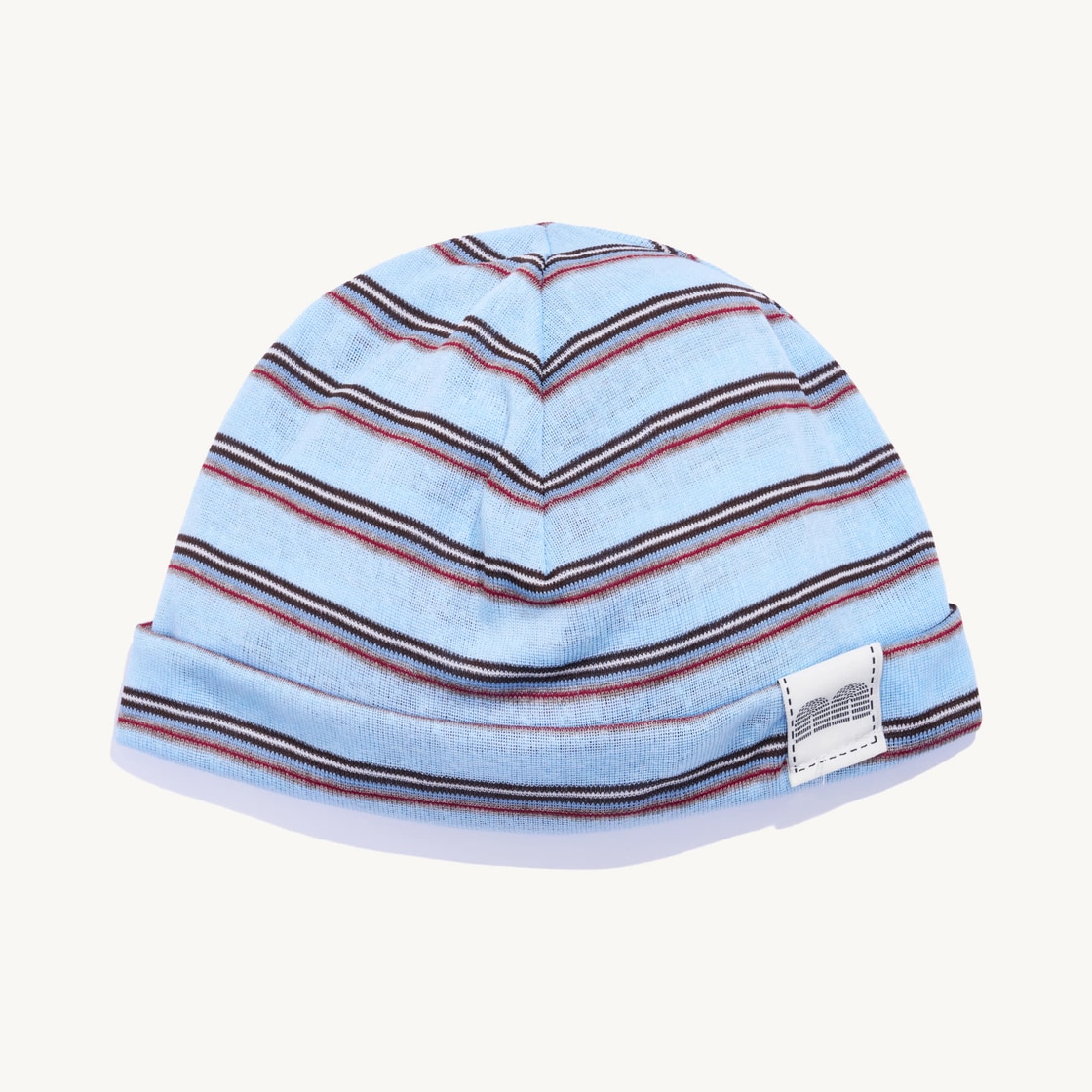 낫뉴 nn 라벨 스트라이프 비니 블루(Not New nn Label Stripe Beanie Blue) - 4