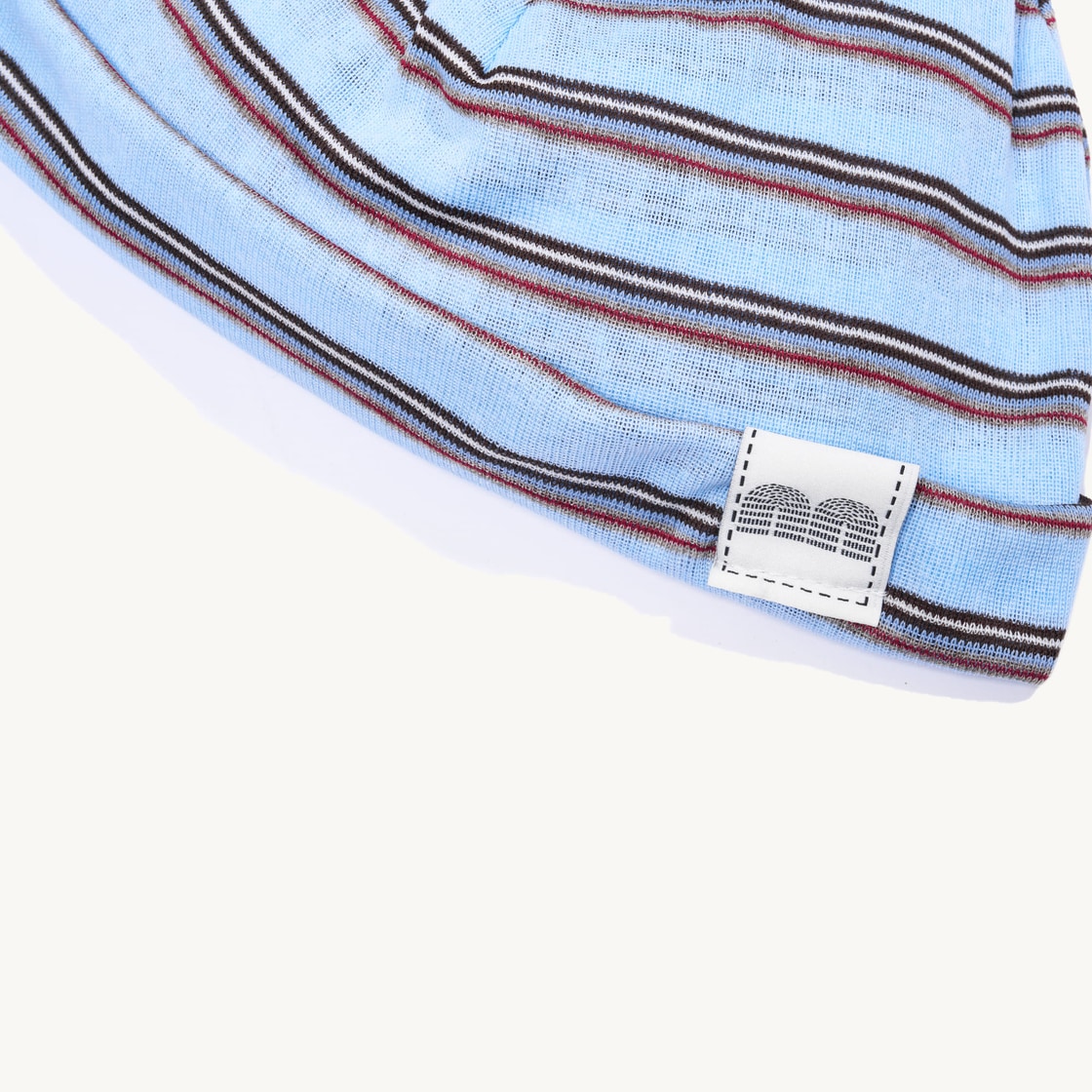 낫뉴 nn 라벨 스트라이프 비니 블루(Not New nn Label Stripe Beanie Blue) - 5