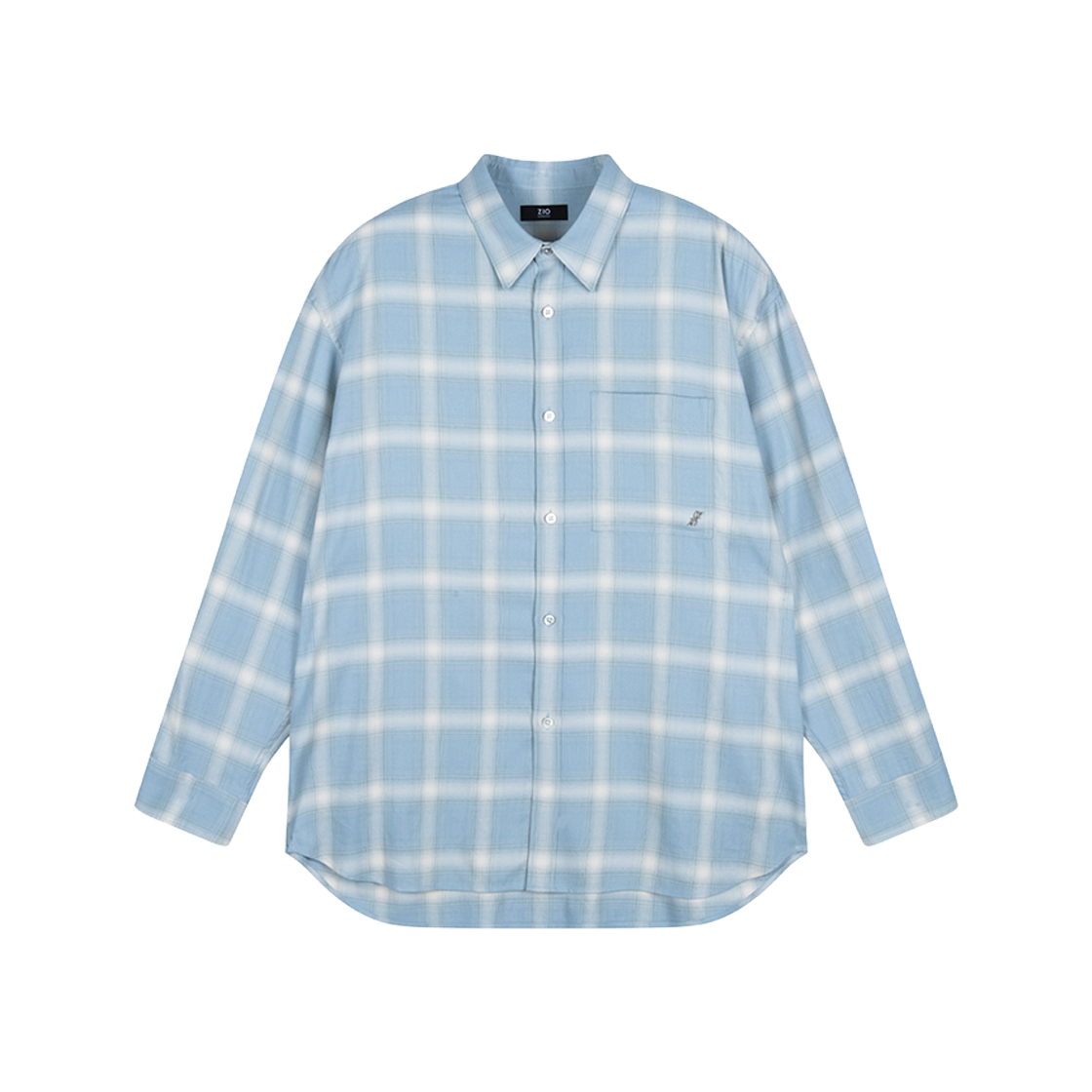 지오송지오 컬렉션 스플린 체크 셔츠 스카이블루 BI2SH218SB(ZIOSONGZIO COLLECTION Spleen Check Shirt Sky Blue) - 2
