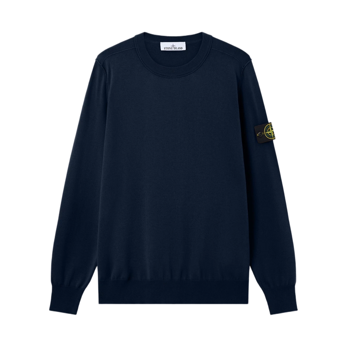 L1S1551000-53S00B2-V0020 Stone Island 5100053 Soft Organic Cotton Crewneck Jumper with Rolled Edge Seams - 26SS