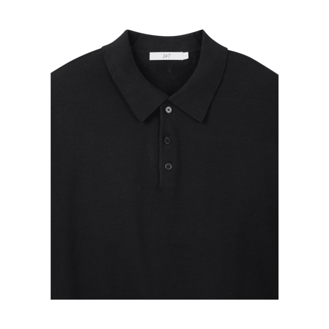 24/7 수피마 코튼 칼라 하프 니트 블랙(24/7 Series Supima Cotton Collar H/S Knit Black) - 3