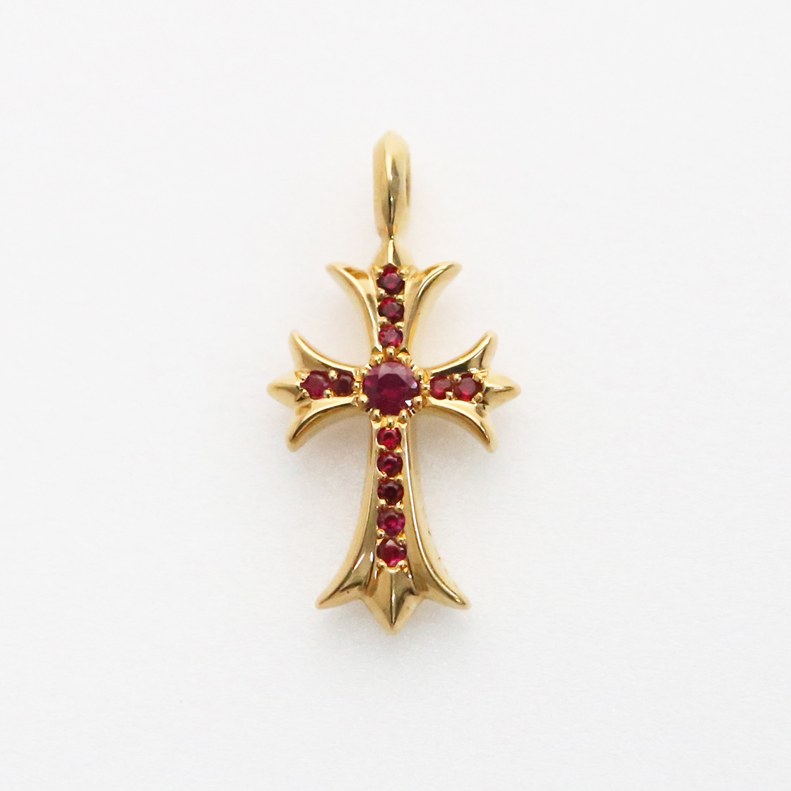한스룸 크롬하츠 22K 타이니팻 파베 루비(Hansroom Chrome Hearts 22K Tiny Fat Cross Pave Ruby) - 2