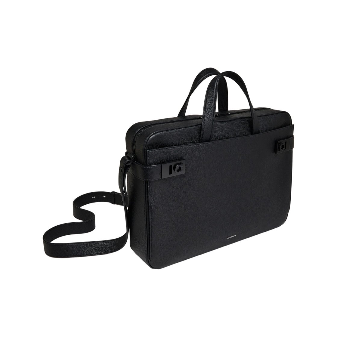 페라가모 브리프케이스 허그 버클 M 블랙(Ferragamo Briefcase with Hug Buckle M Black) - 2