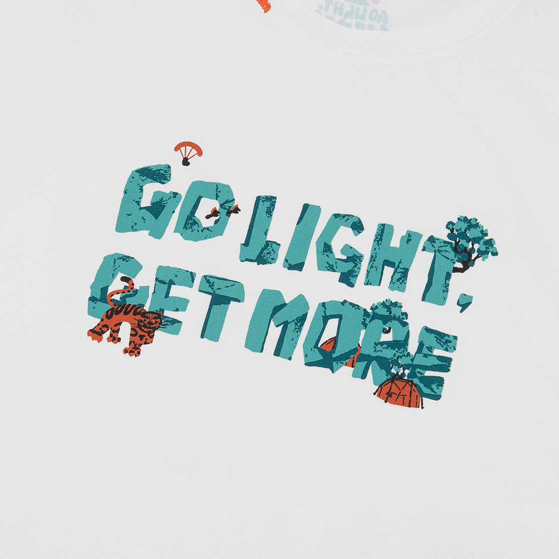 제로그램 x 산 GO LIGHT GET MORE 그래픽 티셔츠(ZEROGRAM x SANN Go Light Get More Frontgraphic SS White) - 3