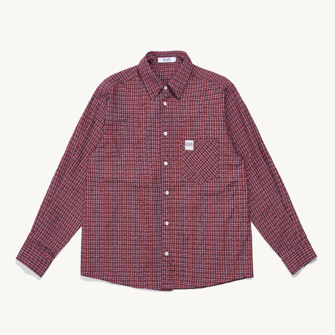 낫뉴 nn 라벨 부클 셔츠 레드(Not New nn Label Boucle Shirts Red) - 5