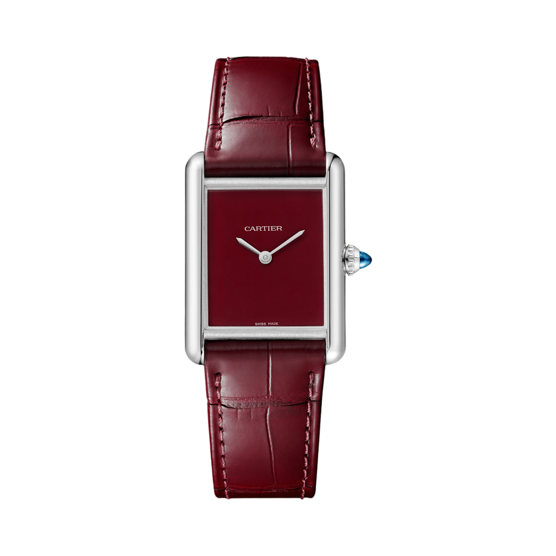까르띠에 탱크 머스트 드 까르띠에 워치 스틸 앨리게이터 스킨(Cartier Tank Must De Cartier Watch Steel Alligator Skin) - 1