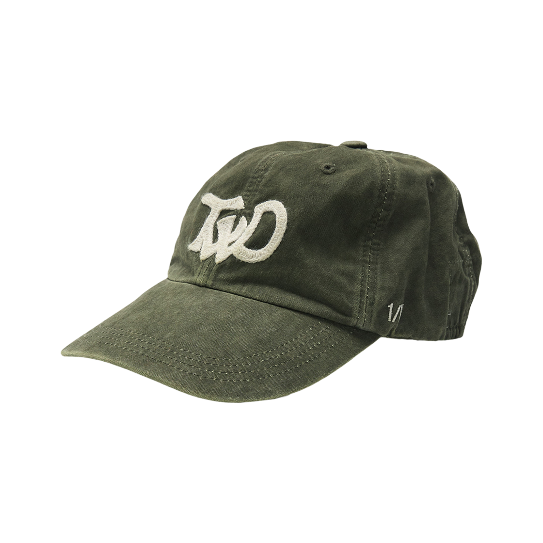 투위드 핸드자수 볼캡 그린(Tuewid Hand Embroidery Wrinkled Ball Cap In Seaweed Green) - 3