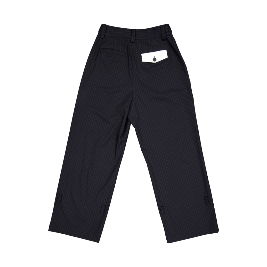 던다운 시그니처 투웨이 배색 포켓 슬랙스 - 블랙(DAWNDOWN Signature Two-Way Contrast Pocket Trousers Black) - 2