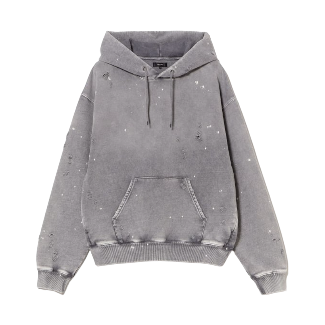 11-13-2240-139 Beams Wide Short Fit Damage Hoodie Fade Grey