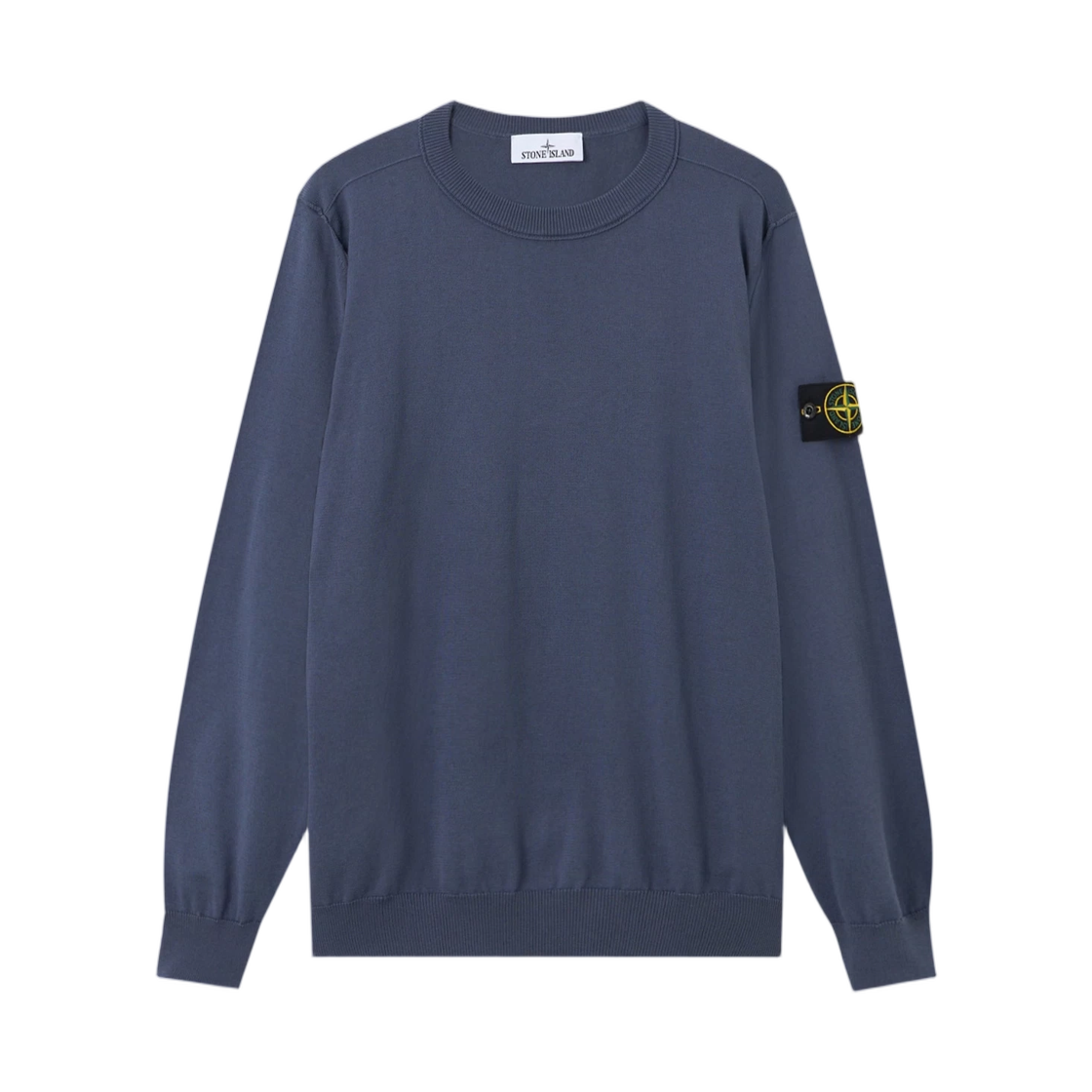 L1S1551000-53S00B2-V002D Stone Island 5100053 Soft Organic Cotton Crewneck Jumper with Rolled Edge Seams - 26SS