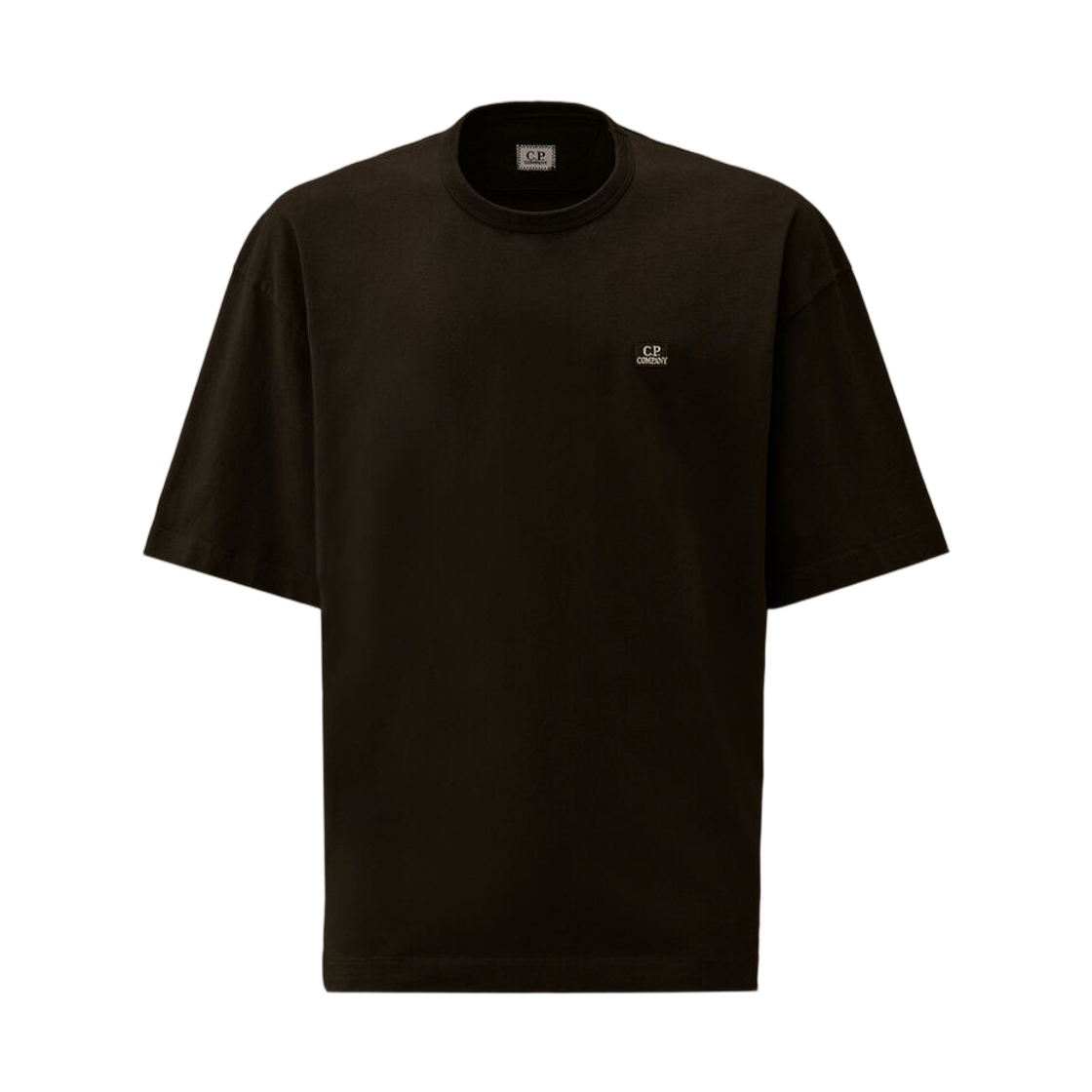 20CMTS319K110656W999 C.P. Company Compact 20/1 Jersey Short Sleeve Logo T-Shirt Black - 26SS