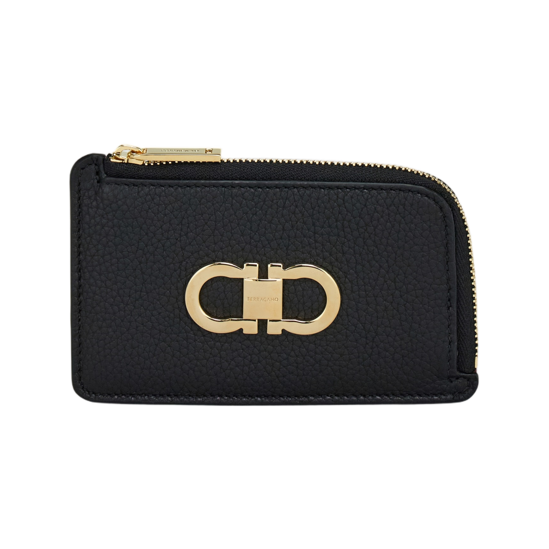 221075-789911 Ferragamo Credit Card Holder with Coin Purse Black Flame Red