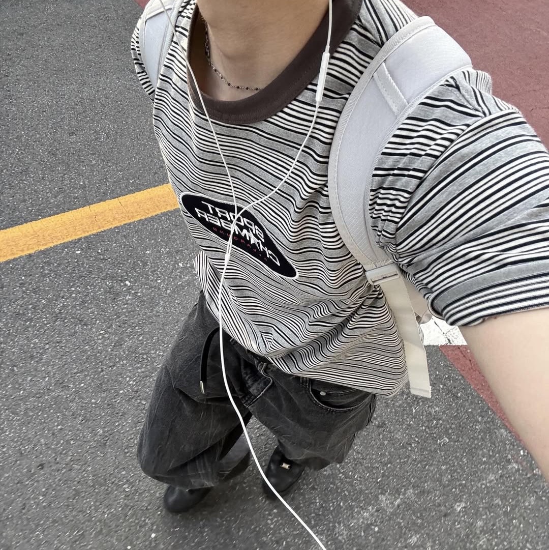 SPORT CHAMBER Capsule T-shirt GRAY 착용 스타일 - 4