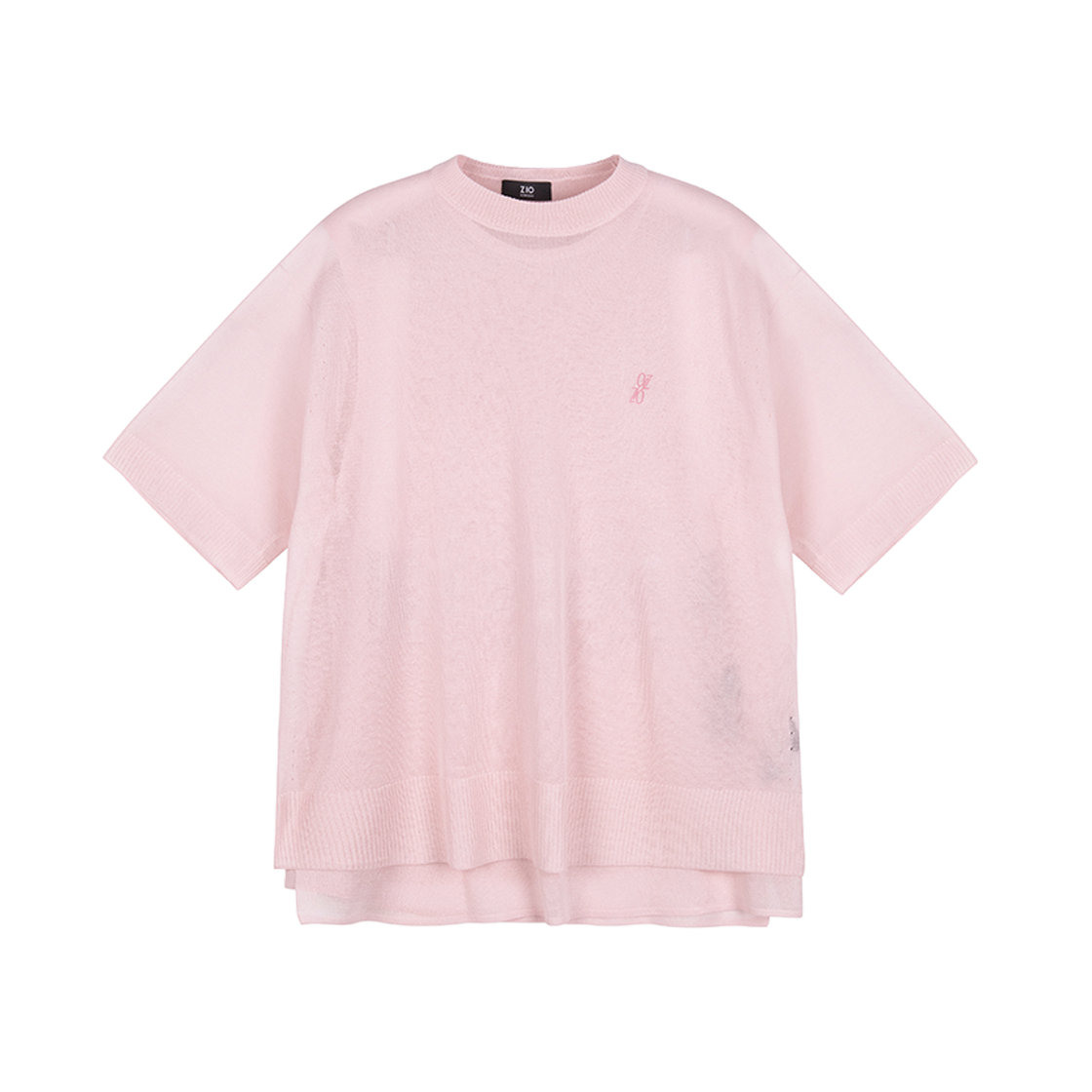 지오송지오 컬렉션 라울뒤피 시어드 레이어드 크루넥 니트 핑크 BI3KT309PK(ZIOSONGZIO COLLECTION Raoul Dufy Sheer Layered Crewneck Knit Pink) - 2