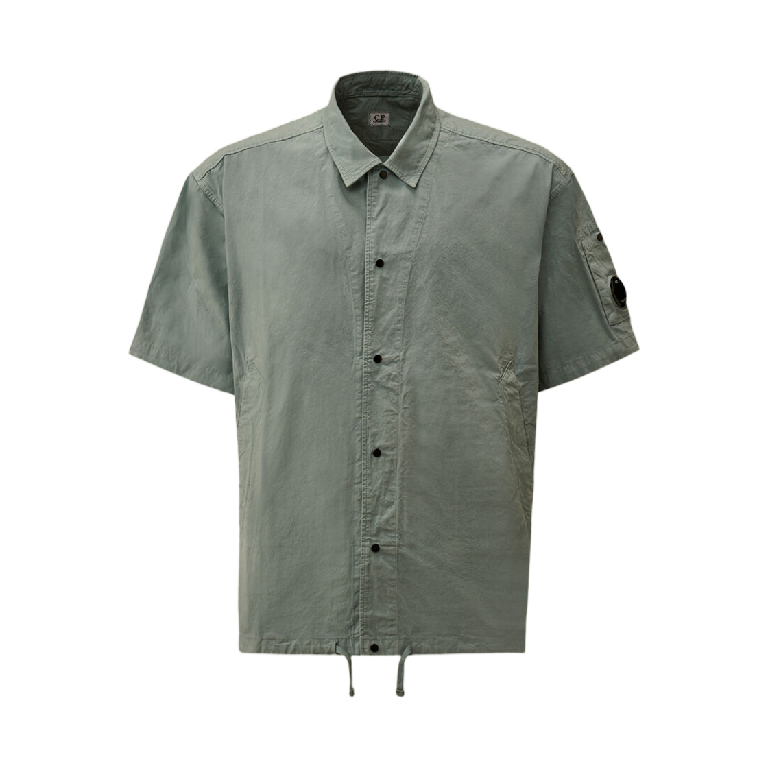 20CMOS009K110325G809 C.P. Company Micro-Reps Short Sleeve Button Overshirt Silver Blue - 26SS