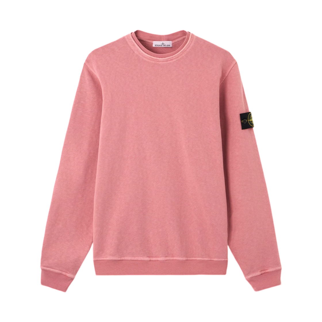 L1S1561000-34S0060-V018G Stone Island 6100034 Malfile Fleece Old Effect Regular-Fit Crewneck Sweatshirt Oleander - 26SS