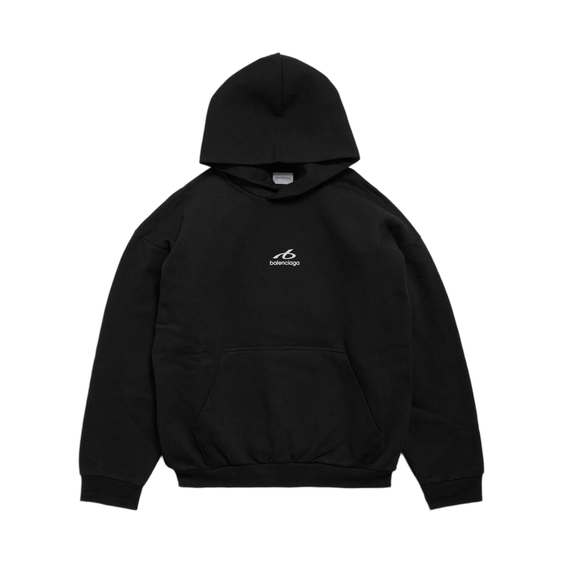 871956TUVQ51000 Balenciaga Bodies Medium Fit Hoodie Black