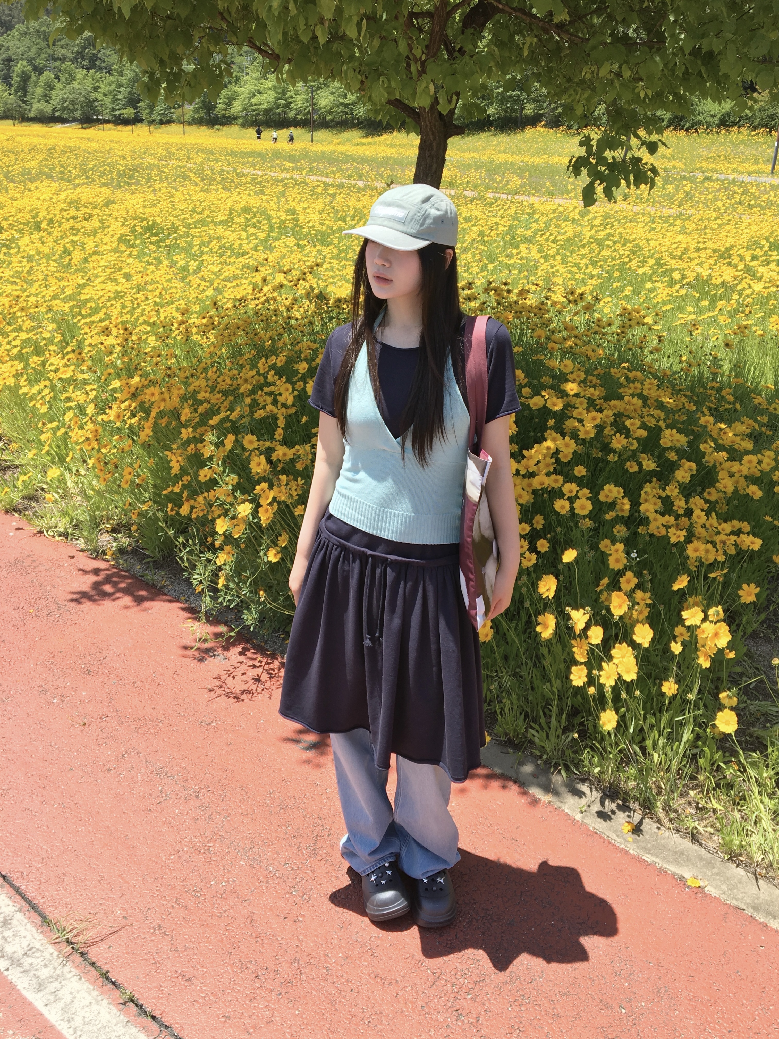 Supreme Denim Camp Cap Mint - 24SS, COYSEIO 038 Shirring Over One Piece Navy 착용 스타일