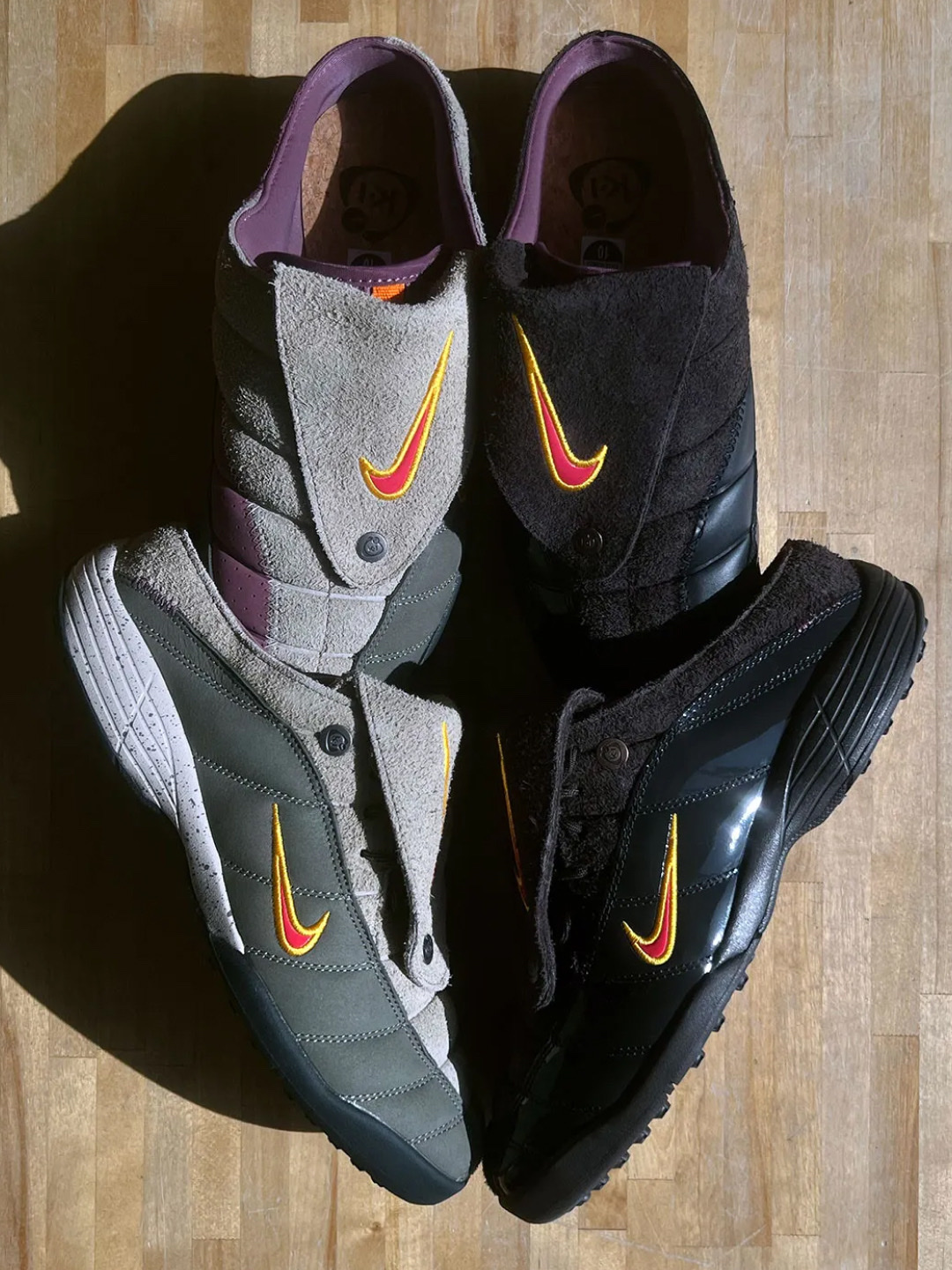 Nike x Kids of Immigrants Total 90 Mule Velvet Brown University Gold, Nike x Kids of Immigrants Total 90 Mule Khaki University Gold ์ฐฉ์ฉ ์คํ์ผ - 4