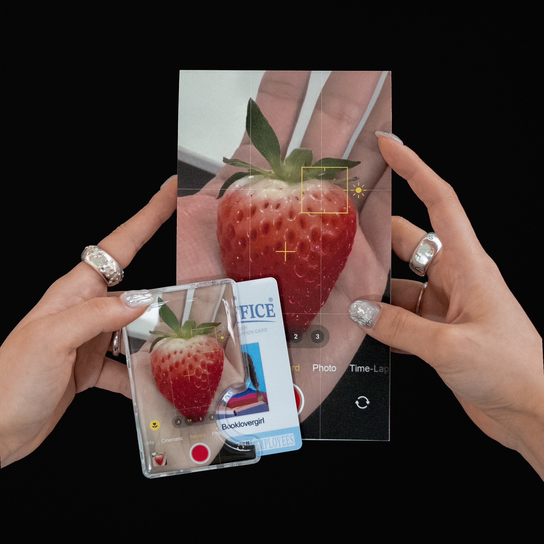 Duitproject Magsafe Strawberry Pocket Epoxy, Duitproject NOTTI HARD COVER DIARY 005 착용 스타일 - 2