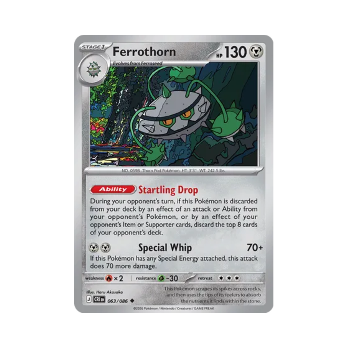 포켓몬 TCG 너트령 U 카오스 라이징 (영문판)(Pokemon TCG Ferrothorn U Chaos Rising (English Ver.)) - 1
