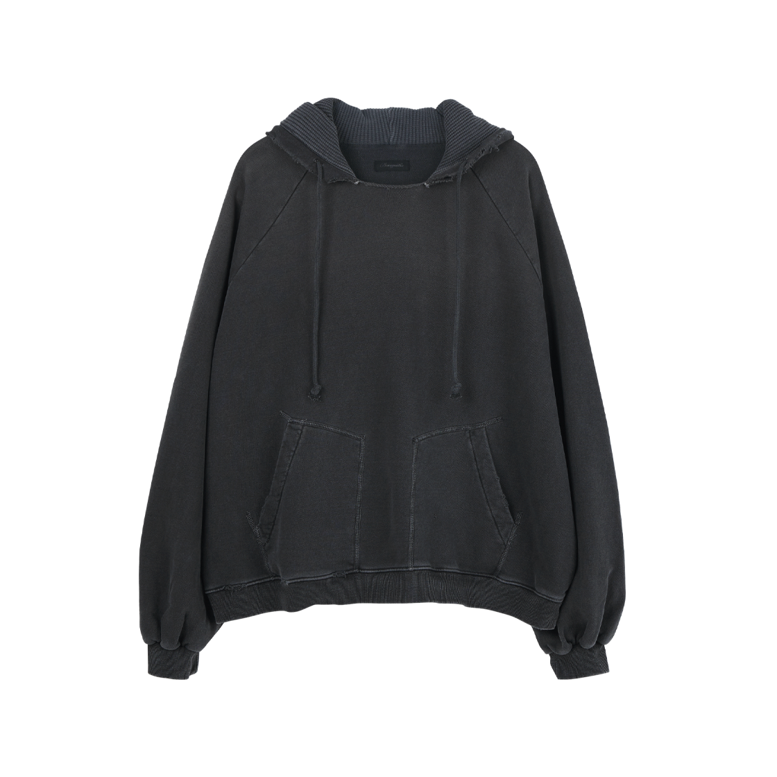 아마이유우츠 페이드 익스포즈드 후디 페이드 블랙(Amaiyuutsu Faded Exposed Hoodie Faded Black)