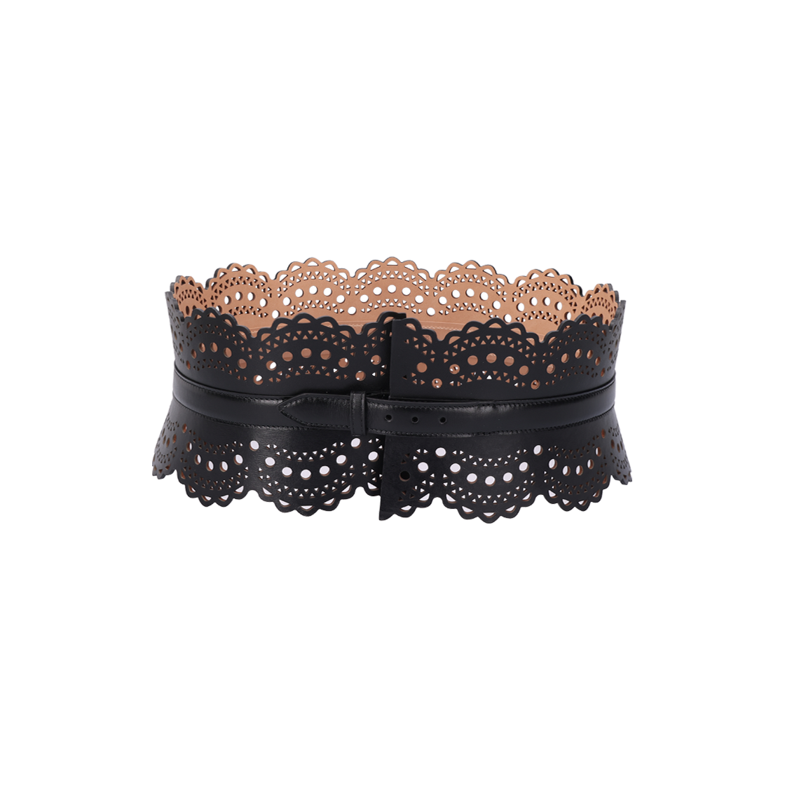 알라이아 AA1C082GC0A29 핑크블랙 투톤 벨트 80 레더 블랙(Alaia AA1C082GC0A29 Pink-Black Two-Tone Belt Leather Black)