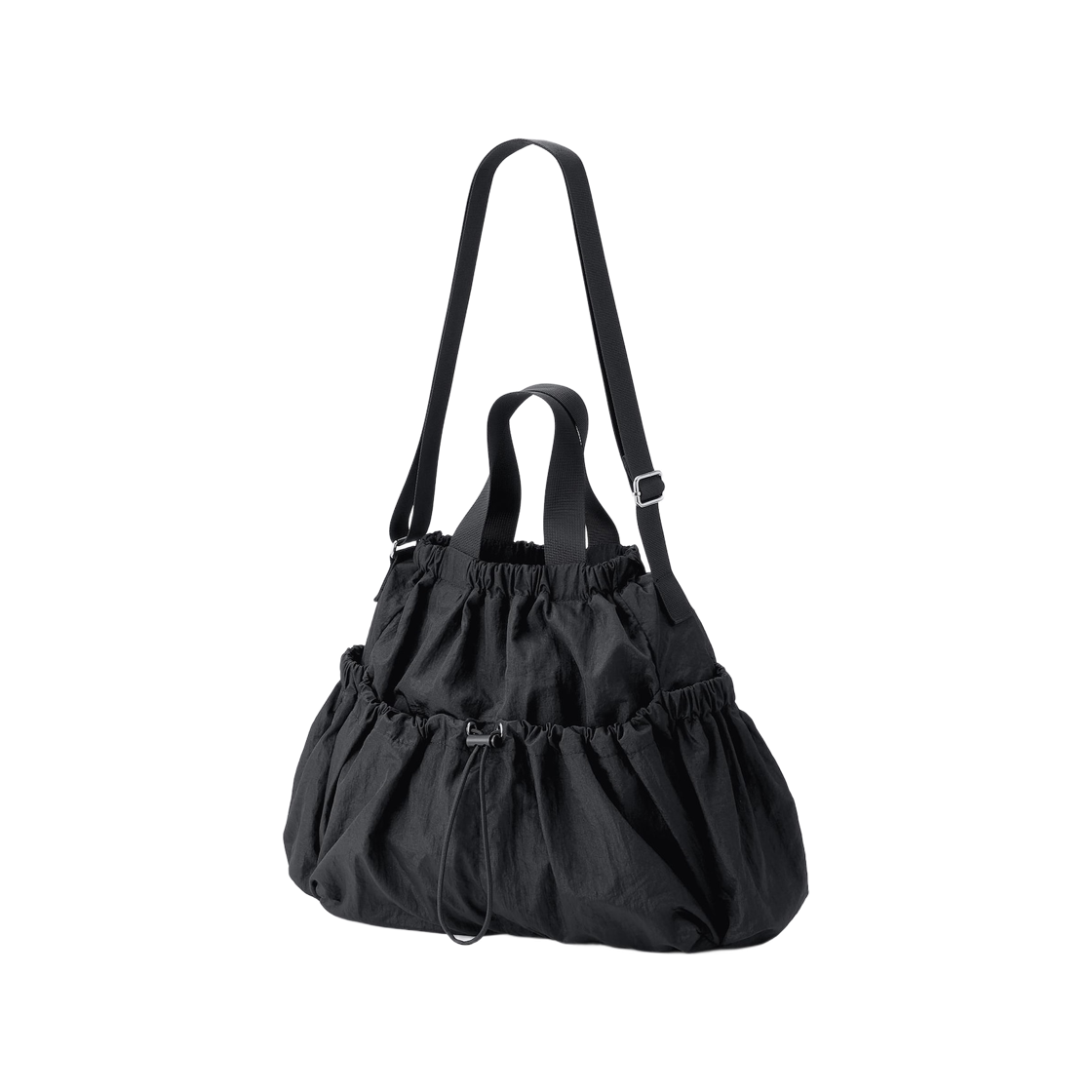 GU 개더드 포켓 백 블랙(GU Gathered Pocket Bag Black)