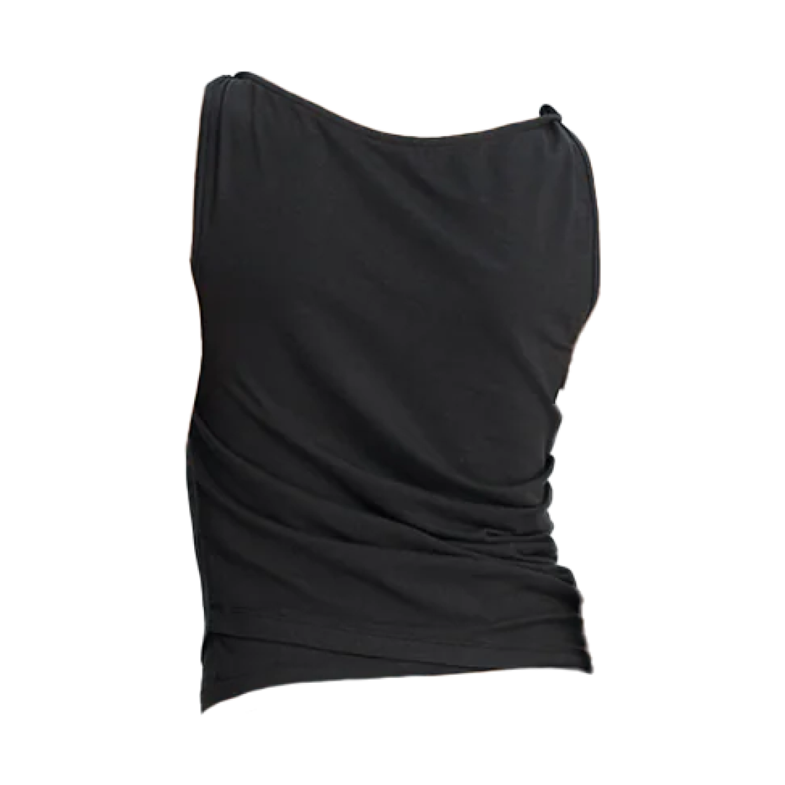 (W) 토니웩 소프트 드레이프 트위스트 슬리브리스 탑 차콜((W) Tonywack Soft Draped Twist Sleeveless Top Charcoal) - 2