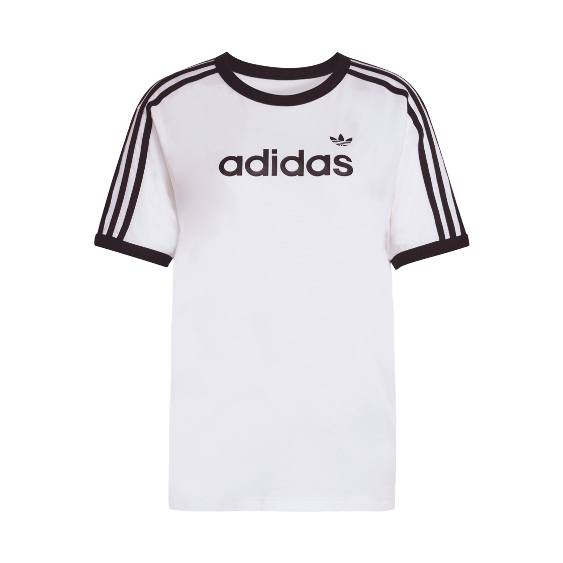 KC9012 (W) Adidas Linear T-Shirt White Black - KR Sizing