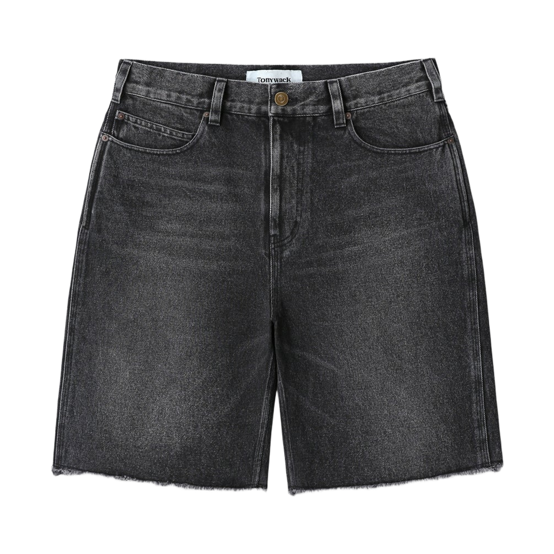 토니웩 로우 헴 데님 쇼츠 빈티지 블랙(Tonywack Raw Hem Denim Shorts Vintage Black)