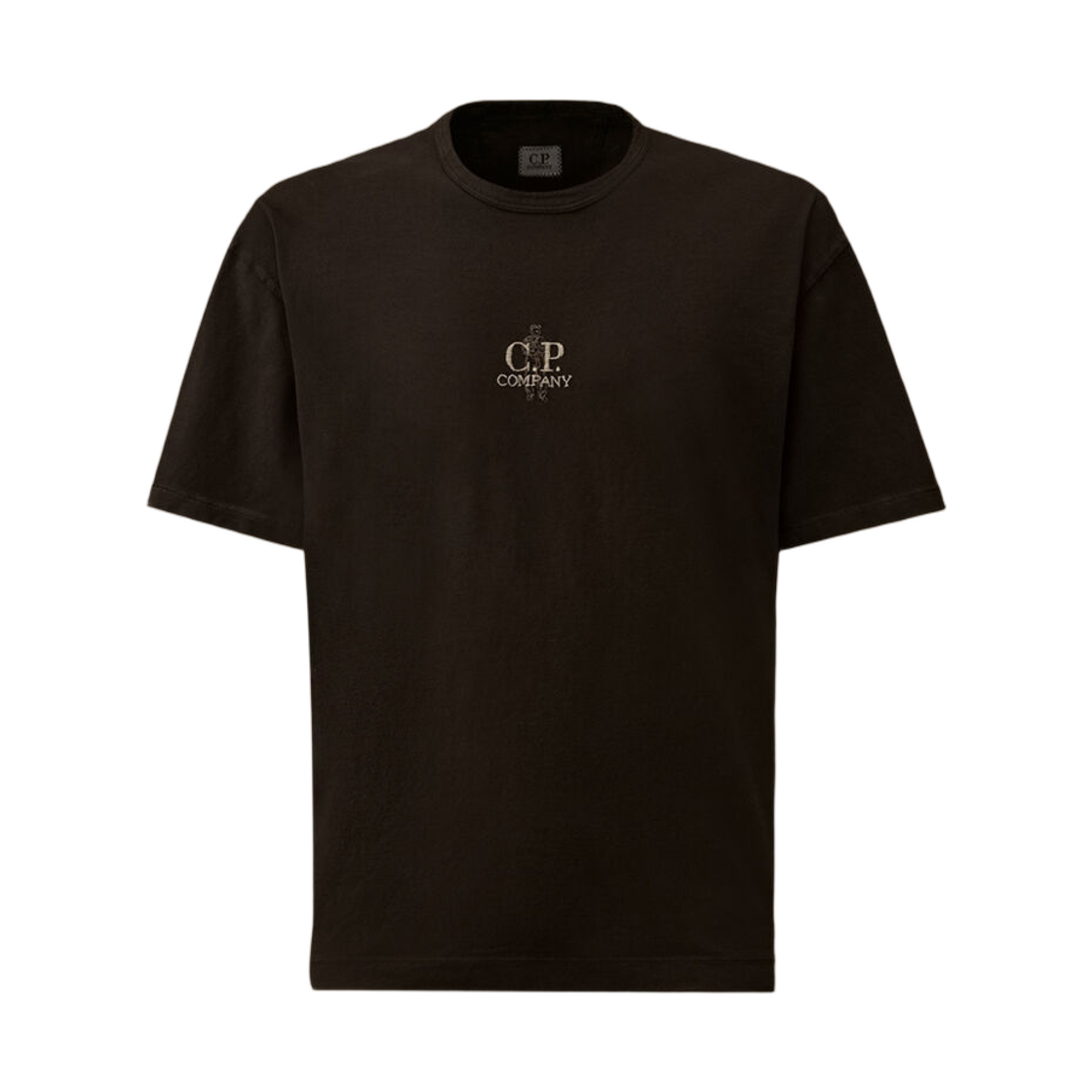 20CMTS215K006057O999 C.P. Company 1020 Jersey Short Sleeve Embroidery T-Shirt Black - 26SS