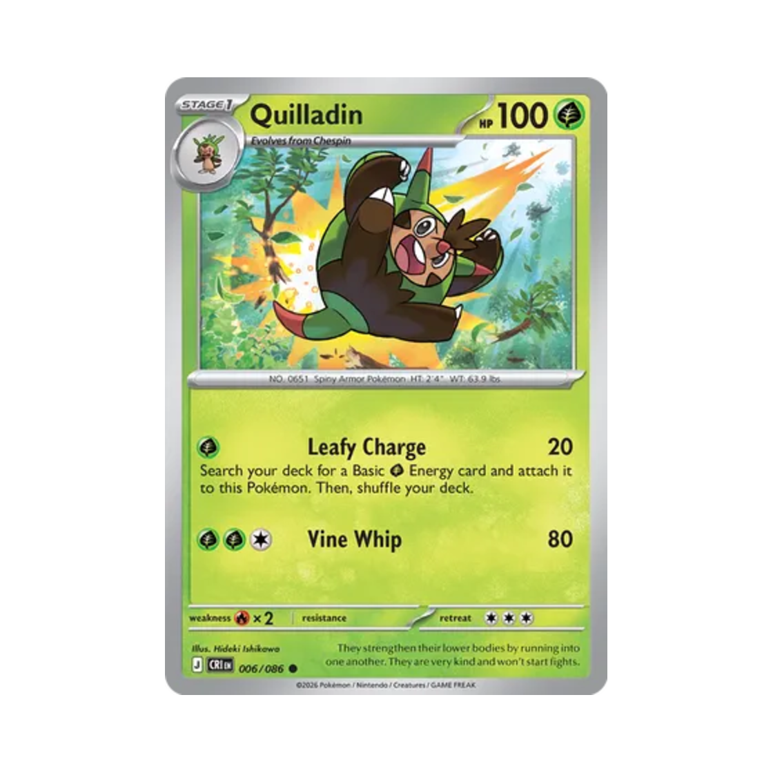 포켓몬 TCG 도치보구 C 카오스 라이징 (영문판)(Pokemon TCG Quilladin C Chaos Rising (English Ver.)) - 1