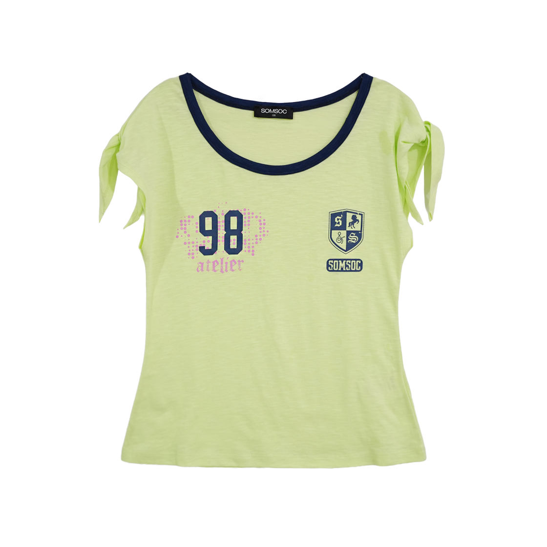 솜속 리코 엠블럼 타이드 탑 라임(SOMSOC Rico Emblem Tied Top Lime)