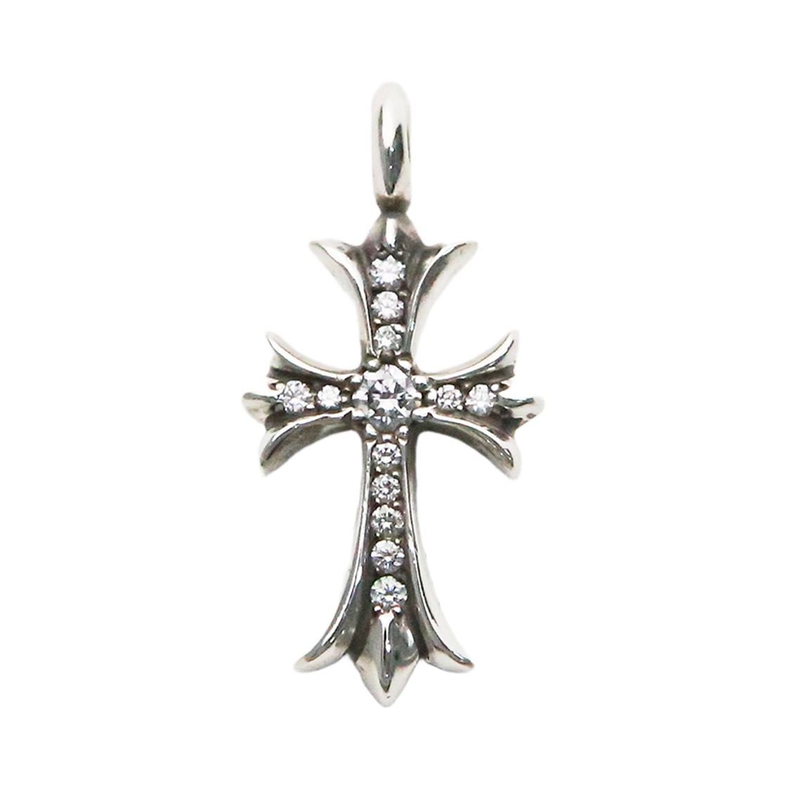642500 Hansroom Chrome Hearts Tiny Fat Cross Charm Pave Dia