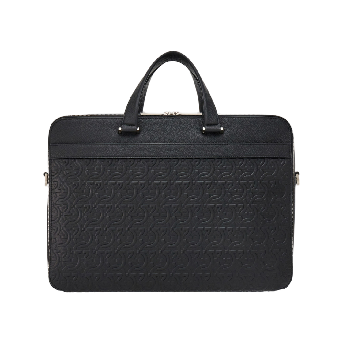 페라가모 엠보스 간치니 브리프케이스 블랙(Ferragamo Embossed Gancini Briefcase Black) - 1