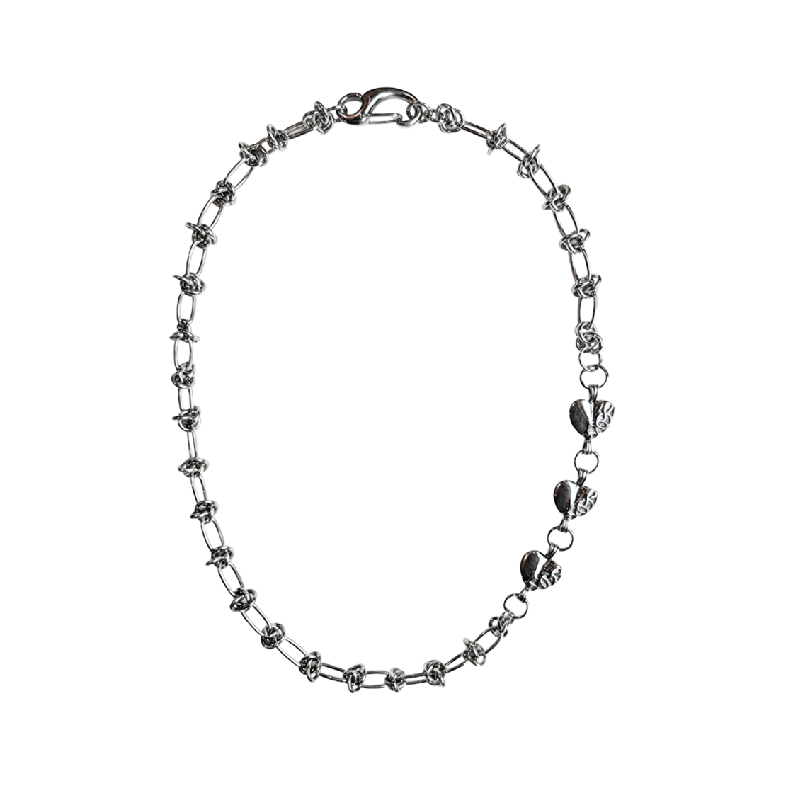 쉐도우 메탈 하트 칼라 네크리스(SHXDW Metal Collar Necklace)