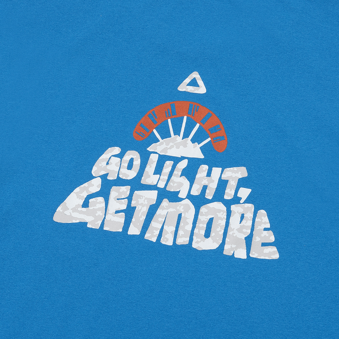 제로그램 x 산 트라이앵글 슬로건 백그래픽 티셔츠(ZEROGRAM x SANN Triangle Backgraphic SS Blue) - 4
